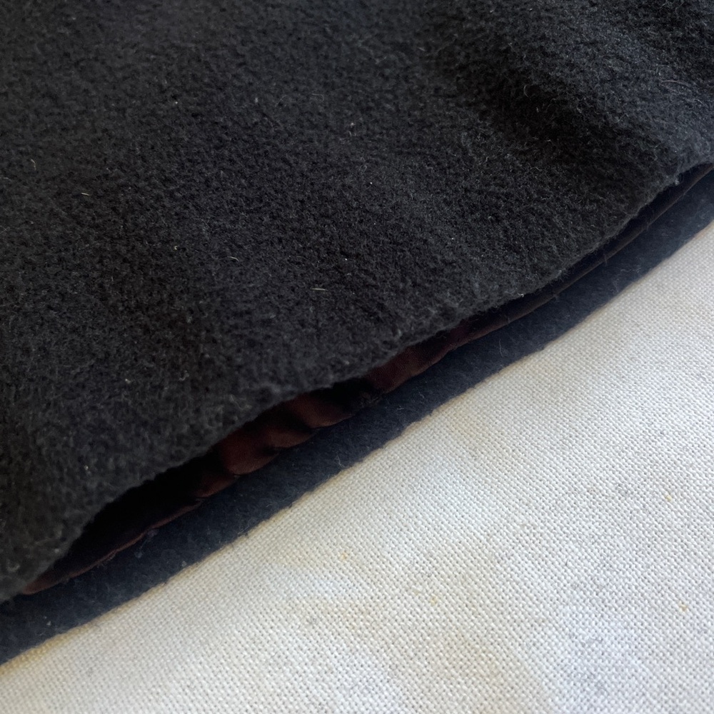 Pierre Cardin Vintage 70s Fox Fur Wool Melton Fit Flare Belted Luxe Winter Coat - Picture 13 of 15